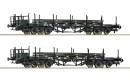 76195 Roco Set of 2 flat cars loaded with Rails